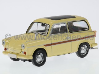 Trabant P60 Camping gelb DDR Ostalgie Modellauto 7230005 Atlas 1:43