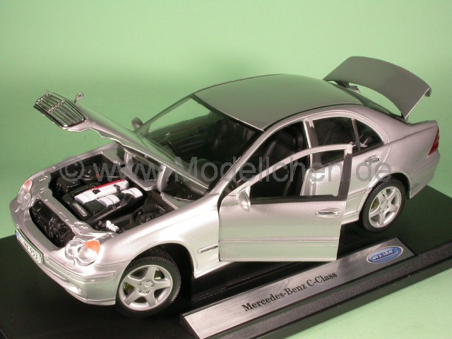 Mercedes W203 C Klasse Silber Modellauto Welly 1 18