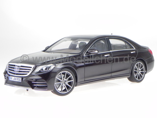 Mercedes Benz S Klasse AMG Line 2018 Ruby black met 1:18 Norev schwarz S Class