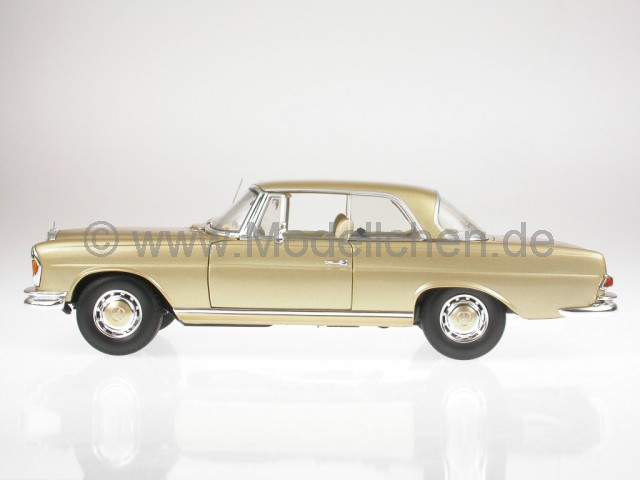 Mercedes W111 280 Se Coupe Heckflosse Gold Modellauto Norev 1 18