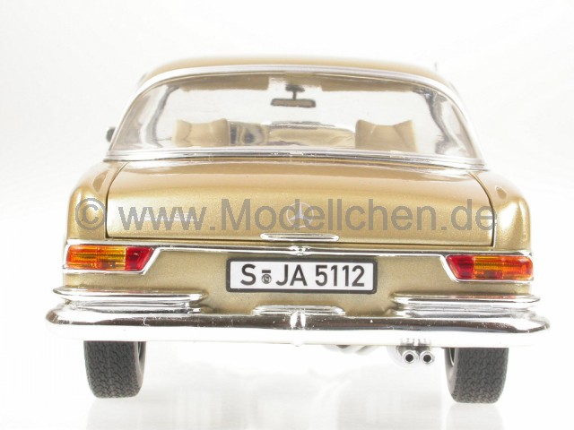 Mercedes W111 280 Se Coupe Heckflosse Gold Modellauto Norev 1 18