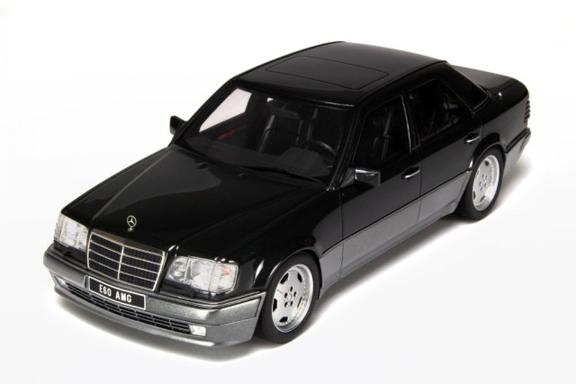 Mercedes W124 E60 Amg Blauschwarz Modellauto Resine Ot131 Otto 1 18