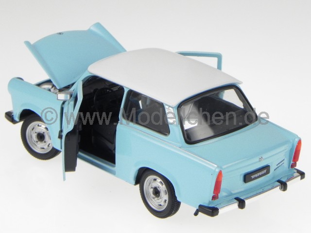 Trabant 601 blau Modellauto 24037 Welly 1:24