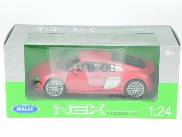 red 1:34 ca.12 cm Welly Modell Auto NEU /& OVP BLITZ VERSAND Audi R8 V10 rot