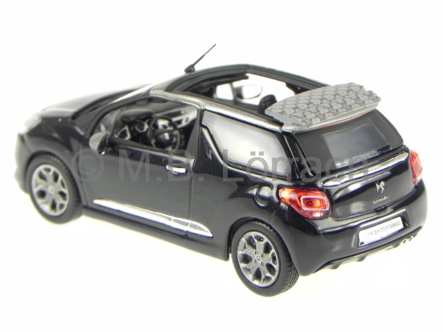 Citroen DS3 Cabrio 2013 schwarz Modellauto 1:43 Norev
