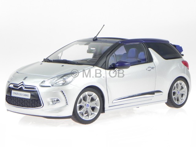Citroen DS3 Cabrio 2013 silber-blau 1:18 Norev neu /& OVP 181548