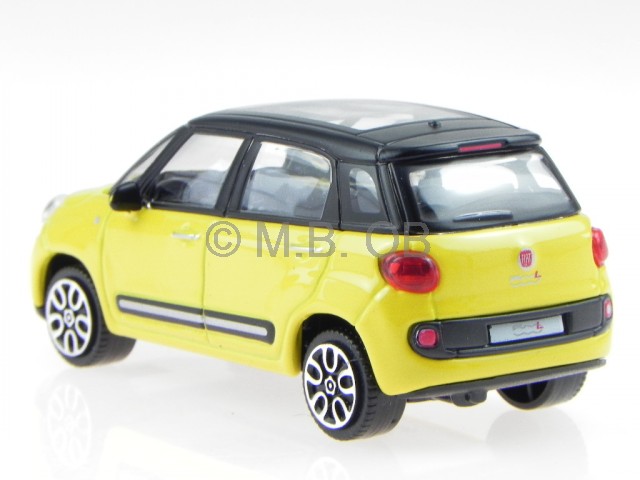 Fiat 500 Abarth 2008 white roof Karo red diecast model car 30199 Bburago 1//43