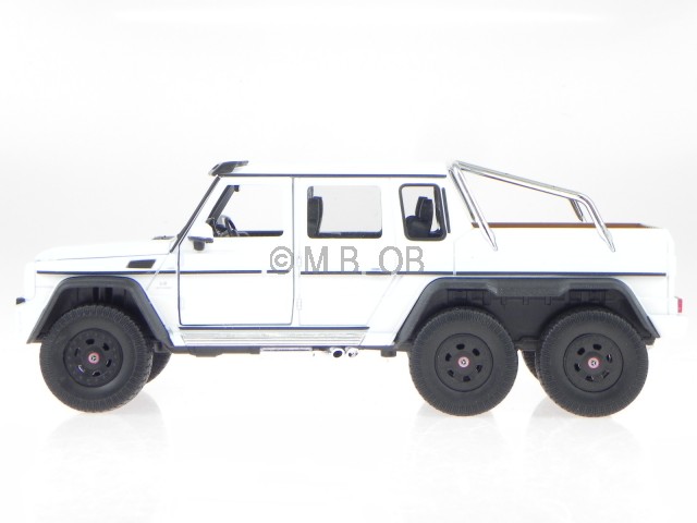 Details About Mercedes Bm463 G63 Amg 6x6 2015 White Modelcar Welly 124
