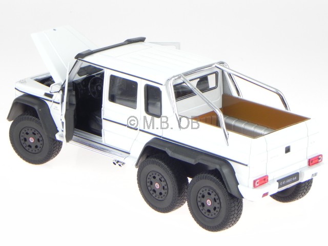 Details About Mercedes Bm463 G63 Amg 6x6 2015 White Modelcar Welly 124
