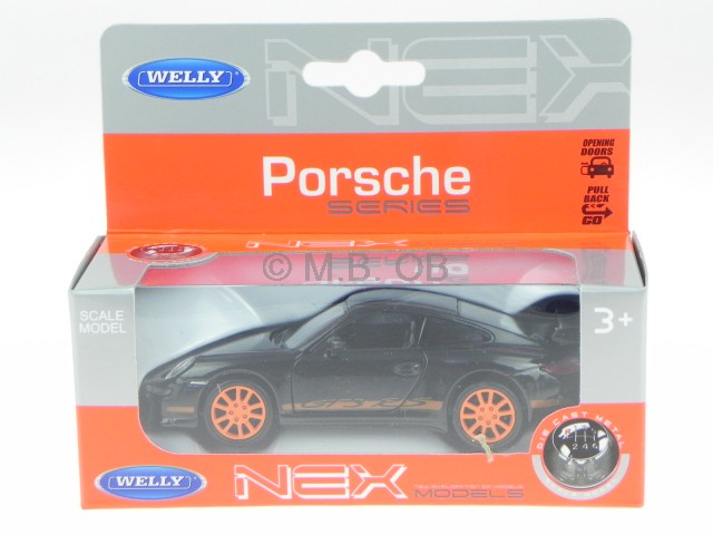 Porsche 911 Gtr 3 Rs 2007 Black 1:18 Model 18024BK WELLY 997