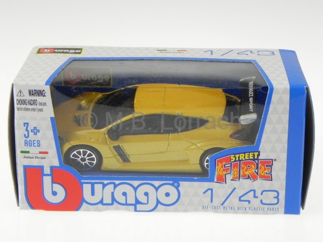 Renault Megane 2010 yellow diecast model car 30216 Bburago 1