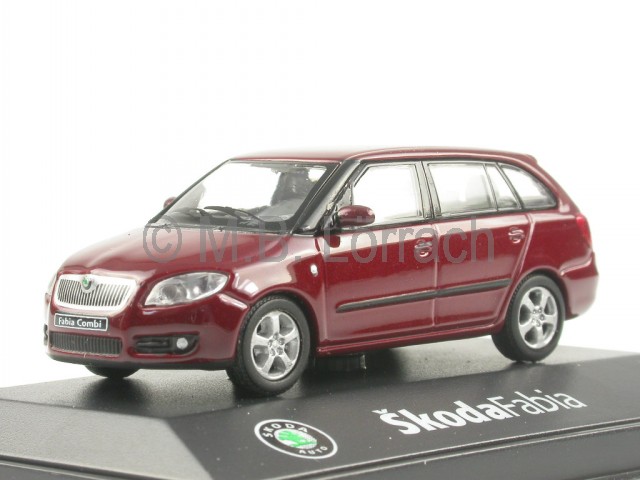 Skoda Fabia II Combi estate mandarin orange diecast model car
