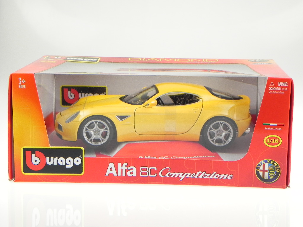 Alfa Romeo 8c Competizione Gelb Modellauto 18 11021