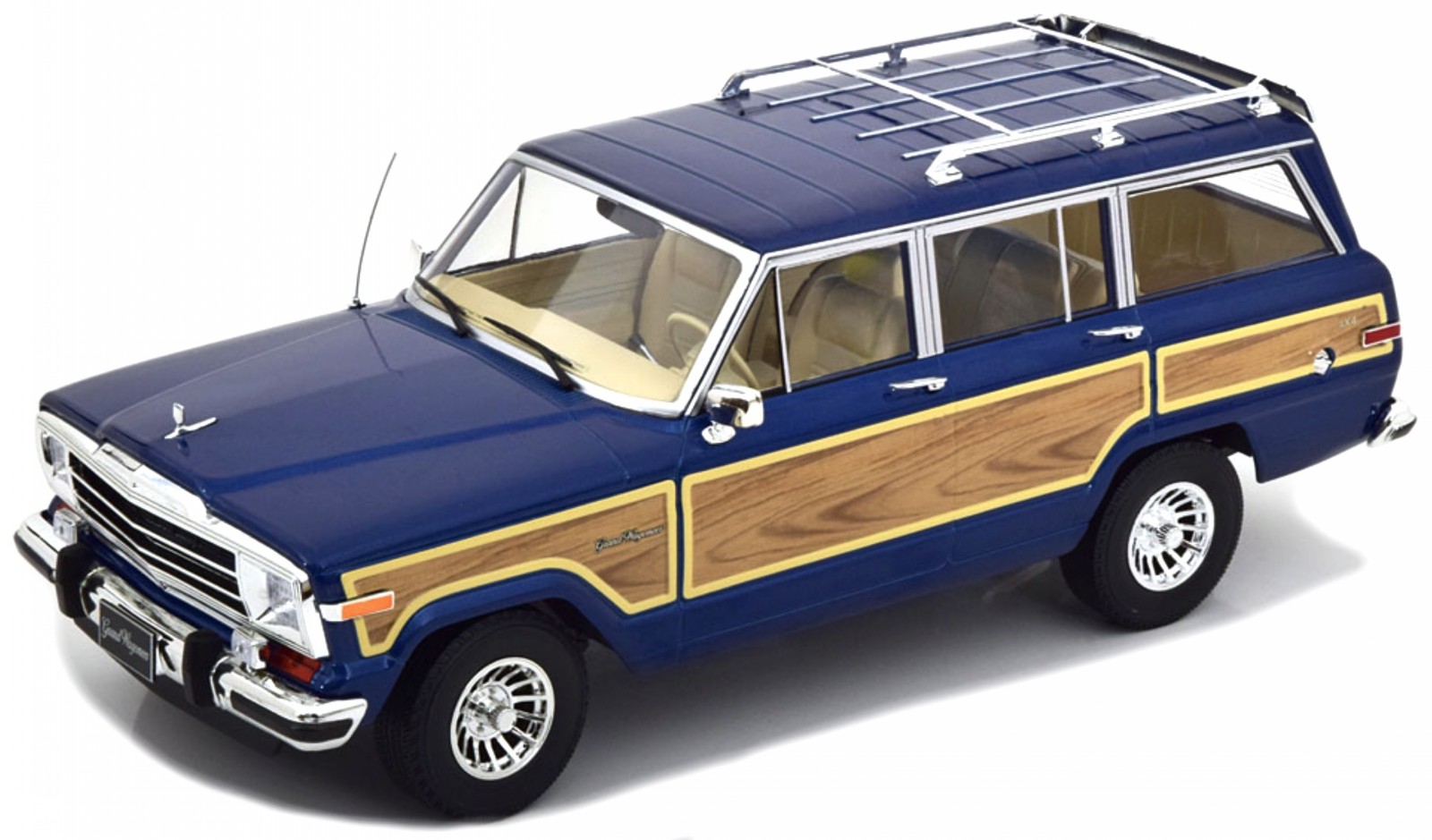 Jeep Grand Wagoneer 1989 azul metallic modelo de coche 181114 KK-Scale 1:18 - Imagen 1 de 7