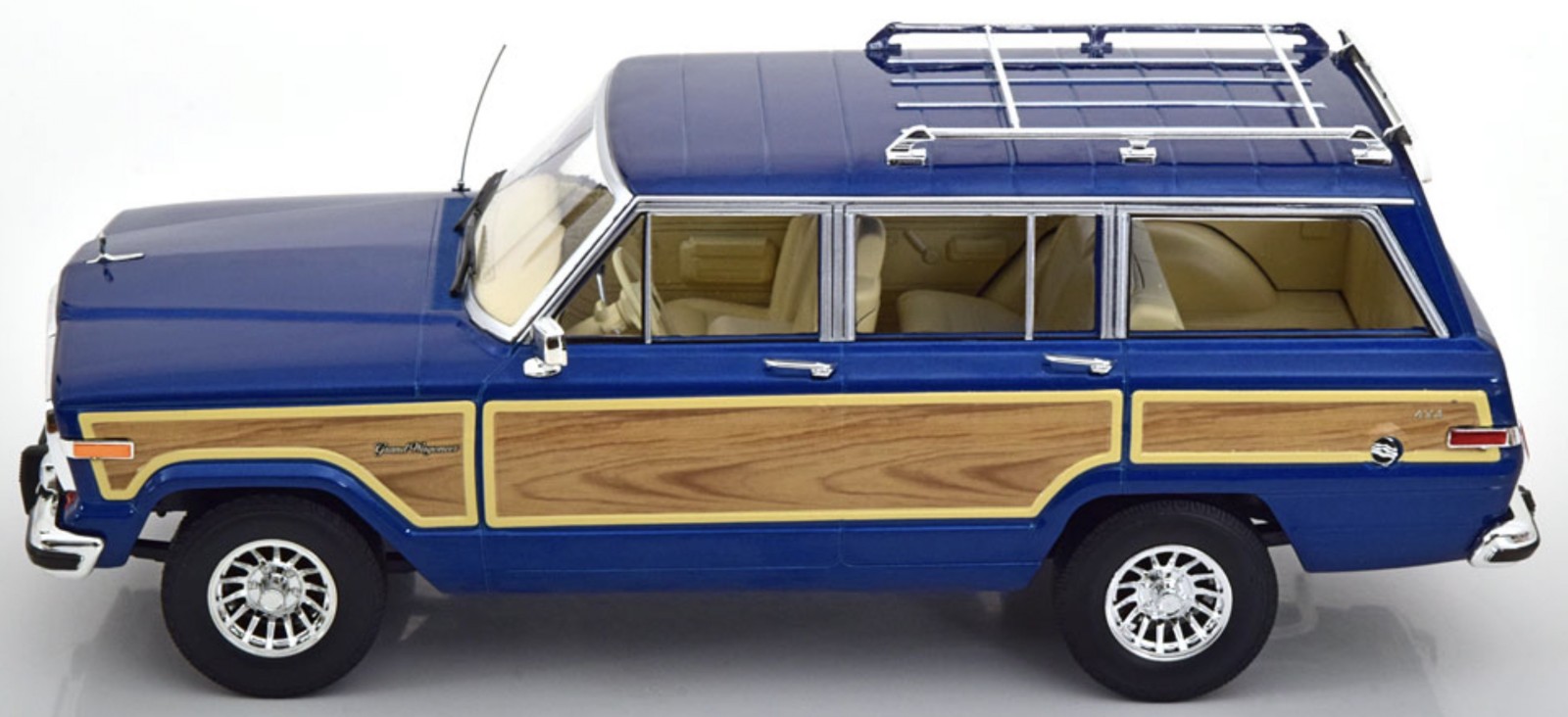 Jeep Grand Wagoneer 1989 azul metallic modelo de coche 181114 KK-Scale 1:18 - Imagen 3 de 7