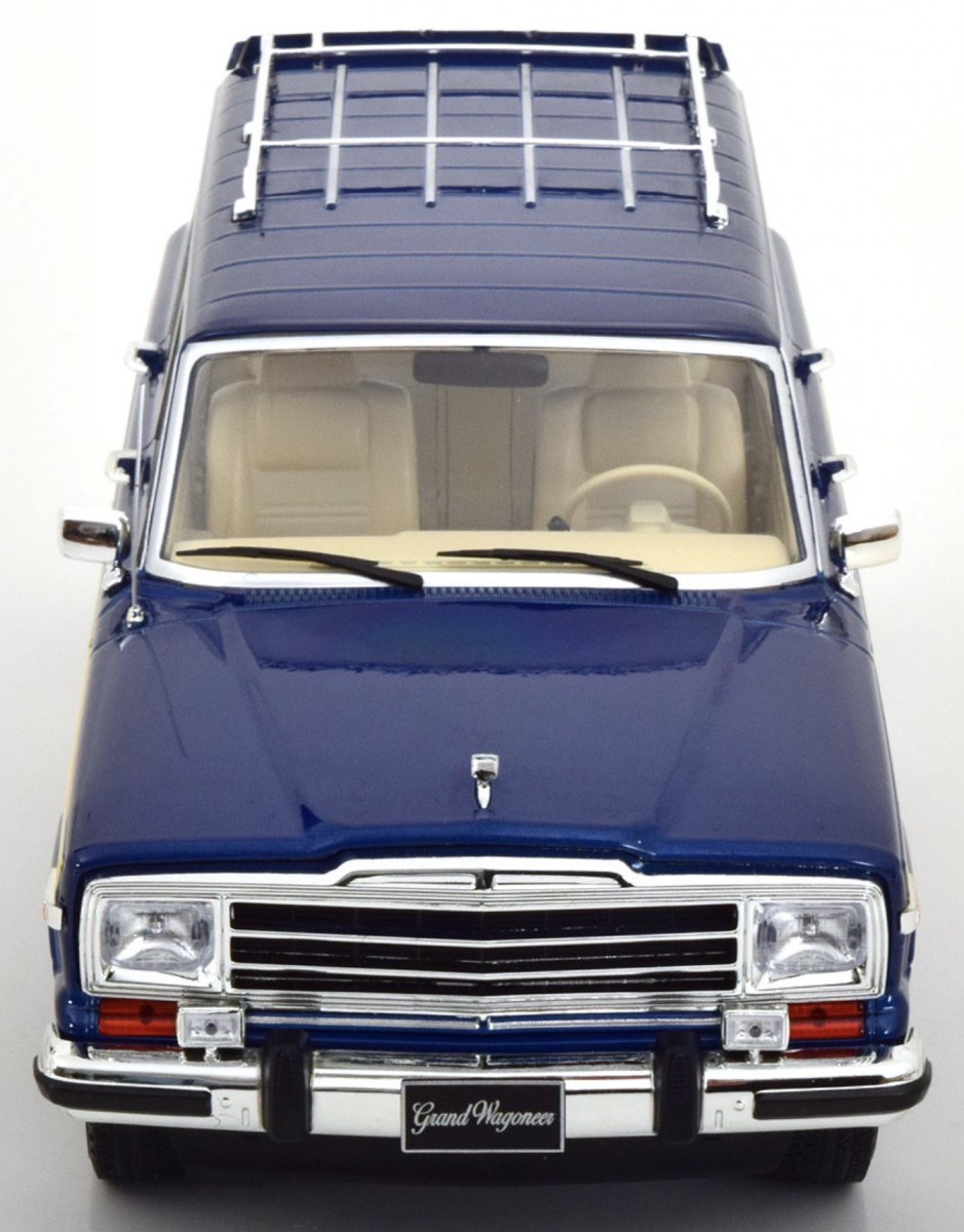 Jeep Grand Wagoneer 1989 azul metallic modelo de coche 181114 KK-Scale 1:18 - Imagen 4 de 7