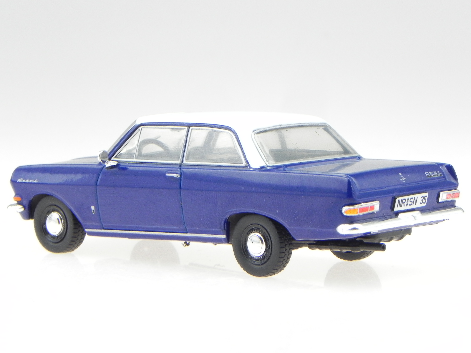 Opel Rekord A 1963 65 Bleu Dach Blanc Vehicule Miniature In