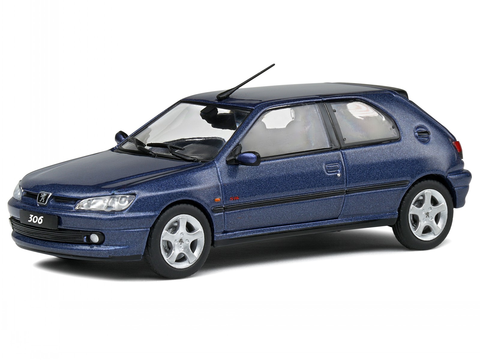 Peugeot 306 S16 3-door China blue diecast model car S4311401