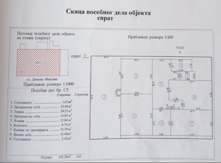 Prodaje se deo kuce sprat i potkrovlje 150m2 3