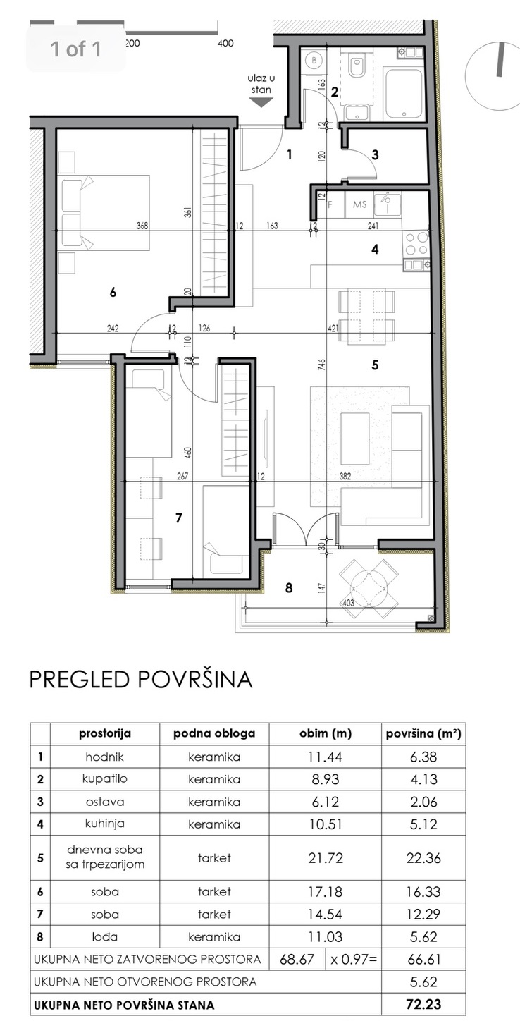 Trosoban stan Novi Sad Centar 2