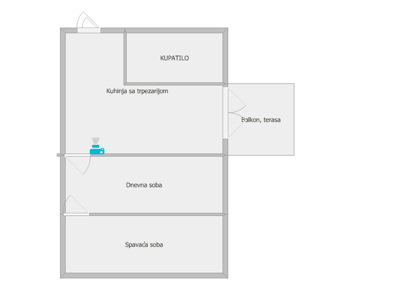 Izdajem dvosoban stan  centar Zrenjanina 5