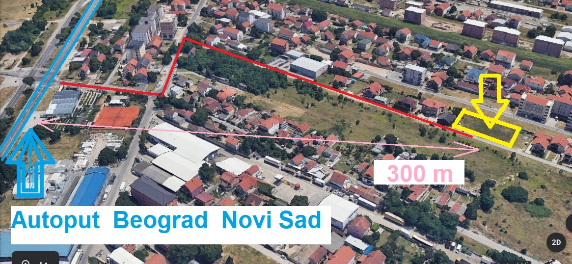 Zemun  naselje Altina  izdajem plac površine 1400 m2 1