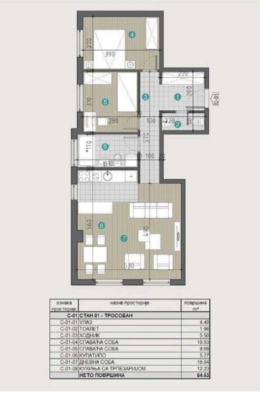 Vlasnik prodajem LUX stan  65m2 60m2  3