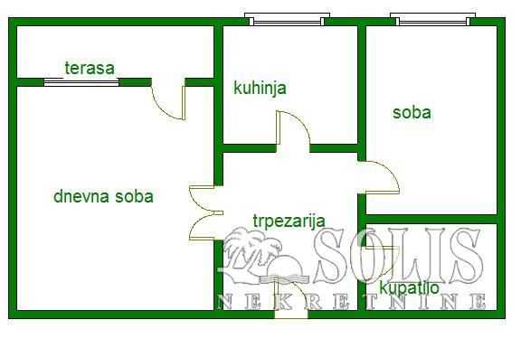 Jednosoban stan, 49 m2, Novo naselje ID: 1037739 15