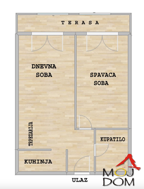 Stan,ZRENJANIN,CENTAR,kv: 61, € 77300, ID: 1025905 11