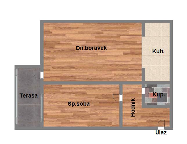 Kompletno renoviran dvosoban stan   062 792 583   43m2 4