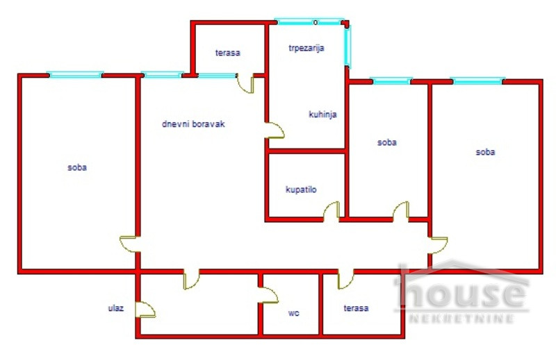 Stan,NOVI SAD,BULEVAR 75m2,154500€ , ID: 1058721 2