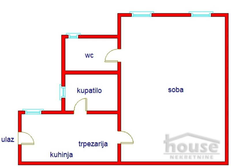 Stan,NOVI SAD,CENTAR 37m2,97850€ , ID: 1058445 2