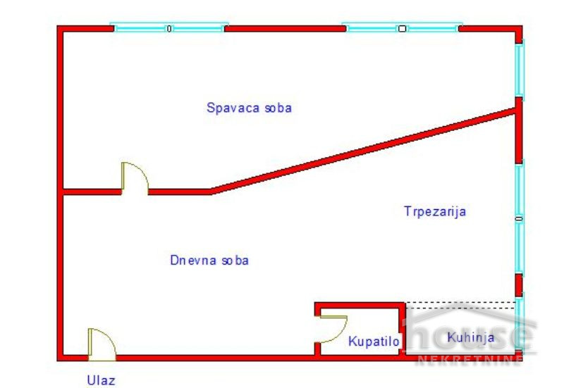 Stan,NOVI SAD,CENTAR 41m2,97850€ , ID: 1054712 2