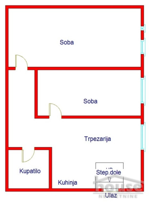 Stan,NOVI SAD,CENTAR 46m2,90000€ , ID: 1056559 2