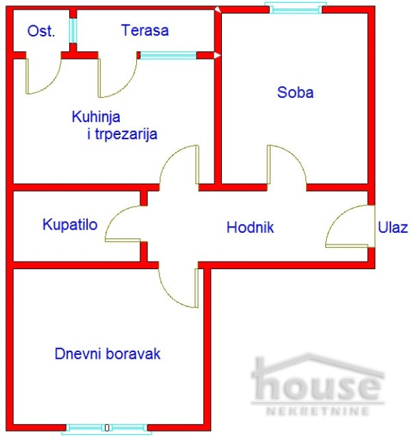 Stan,NOVI SAD,CENTAR 56m2,144200€ , ID: 1058959 2