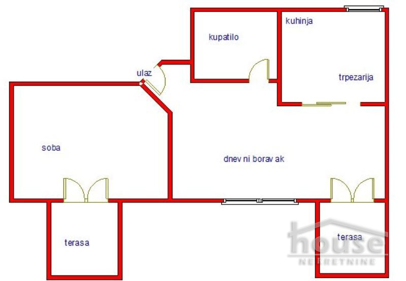 Stan,NOVI SAD,CENTAR 58m2,149350€ , ID: 1058540 2