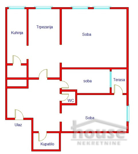 Stan,NOVI SAD,NOVO NASELJE -  BISTRICA 76m2,164800€ , ID: 1056481 2