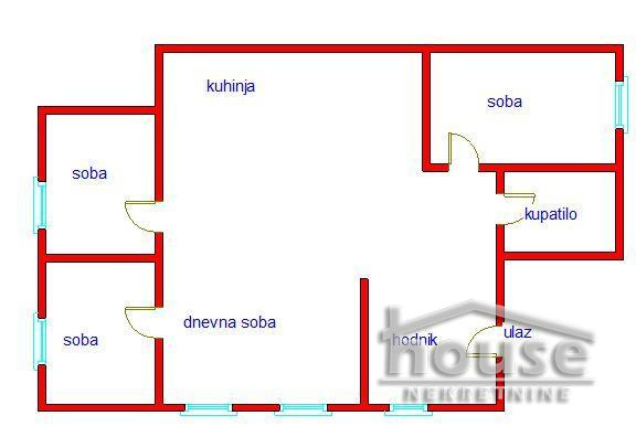 Stan,NOVI SAD,SOCIJALNO 55m2,154500€ , ID: 1051059 2