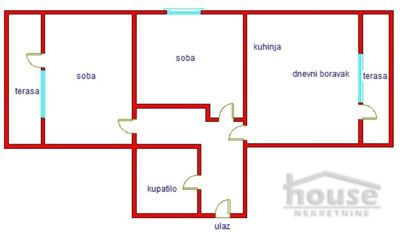 Stan,NOVI SAD,CENTAR 57m2,154500€ , ID: 1057342 2