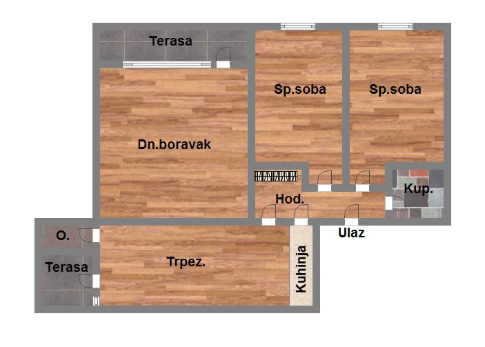 Trosoban stan na jednoj od najtraženijih lokacija u gradu  LIMAN 2  062 221 178 5