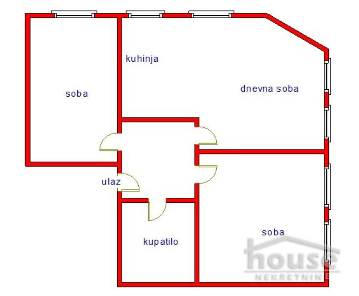 Stan,NOVI SAD,CENTAR 59m2,123600€ , ID: 1055246 3