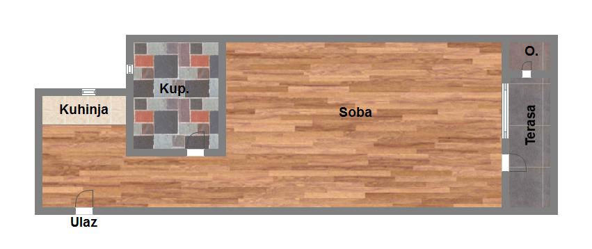 Uknjižen   odlična garsonjera od 19m2   062 792 583 5