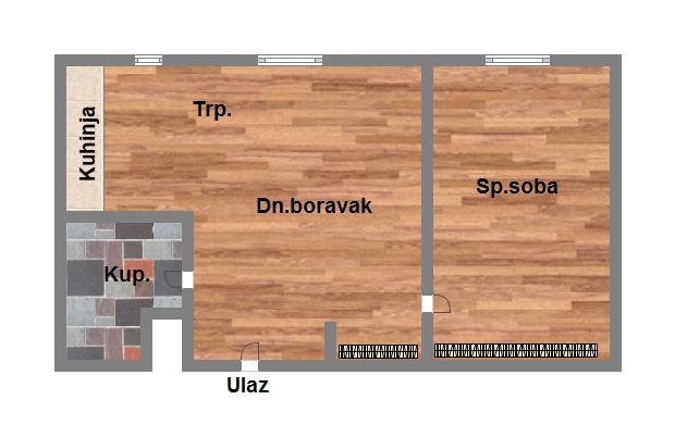 Uknjižen jednoiposoban stan od 32m2   062 792 583 4
