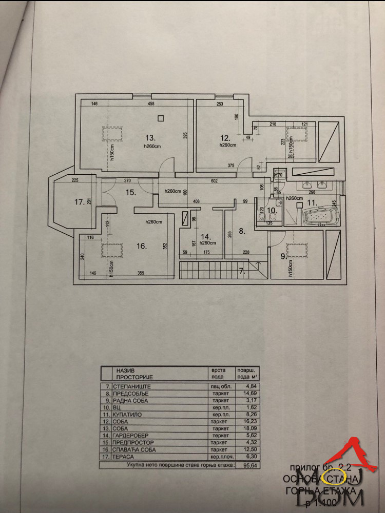 Stan,NOVI SAD,BULEVAR,kv: 174, € 268500, ID: 1026599 30