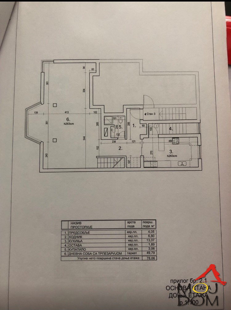 Stan,NOVI SAD,BULEVAR,kv: 174, € 268500, ID: 1026599 31