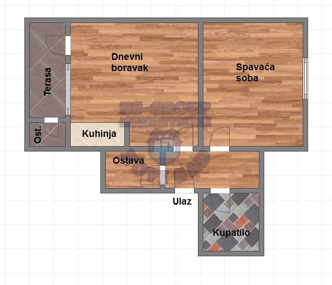 Uknjižen dvosoban stan   odličan raspored   062 792 583 5