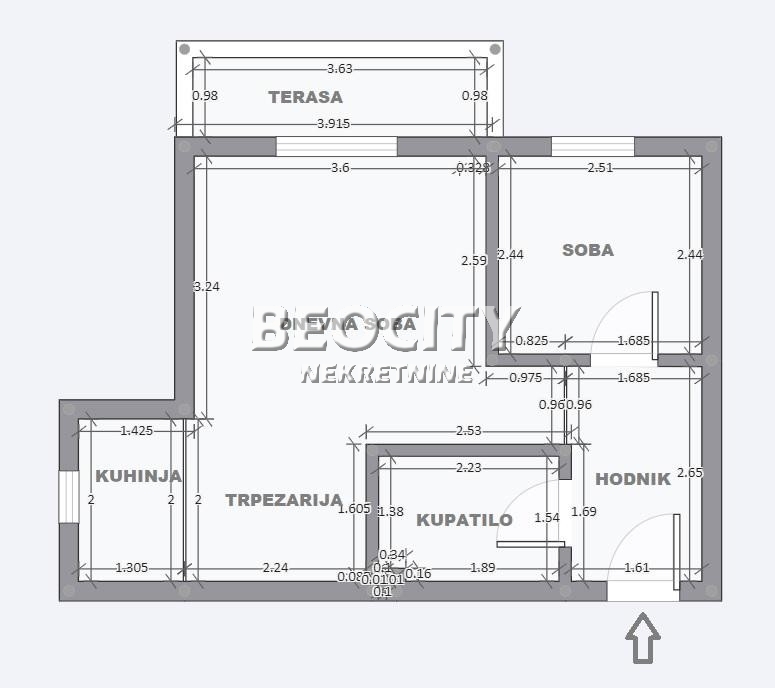 Dvosoban stan, 37 m2, Centar, Vojvode Vlahovića ID: 95135 16