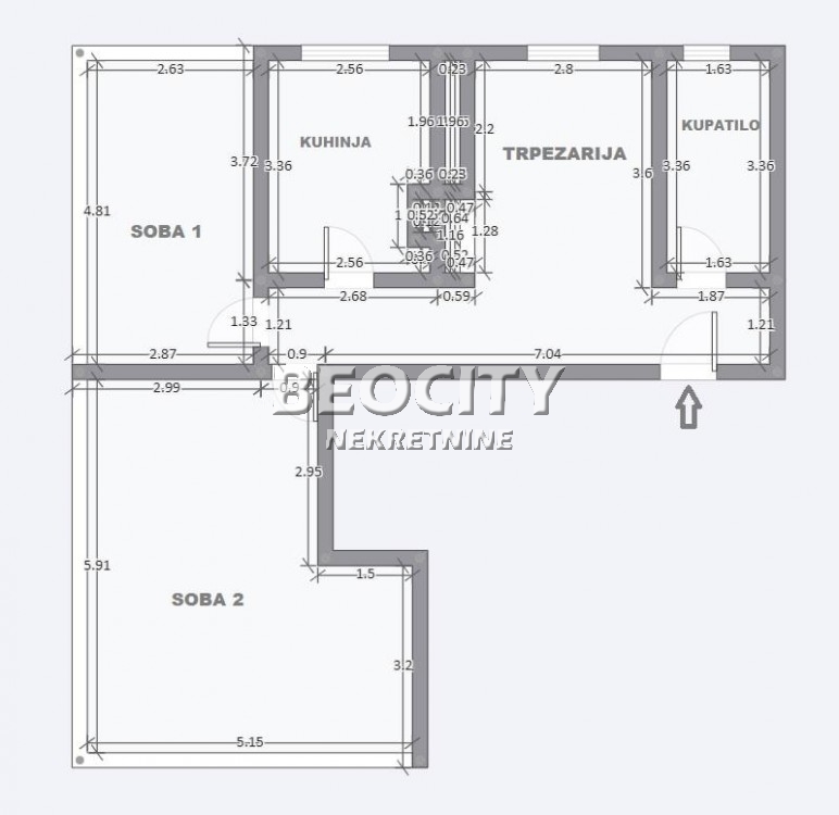 Dvosoban stan, 69 m2, Rakovica, Stevana Lukovića ID: 90429 17
