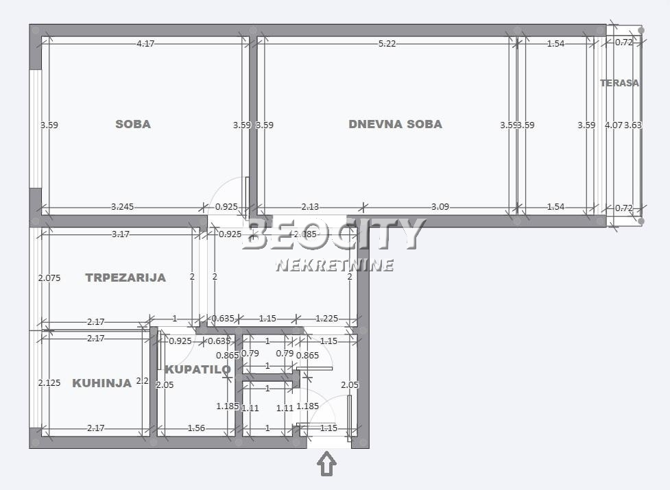 Dvosoban stan, 72 m2, Novi Beograd, Gandijeva ID: 98661 17