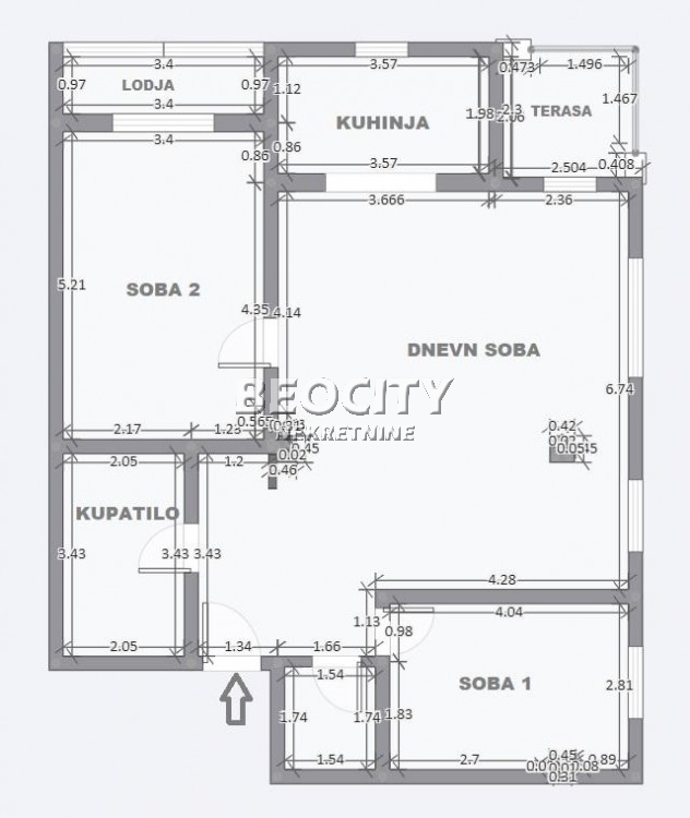 Trosoban stan, 100 m2, Sremska Kamenica, Put doktora Goldmana ID: 96156 17